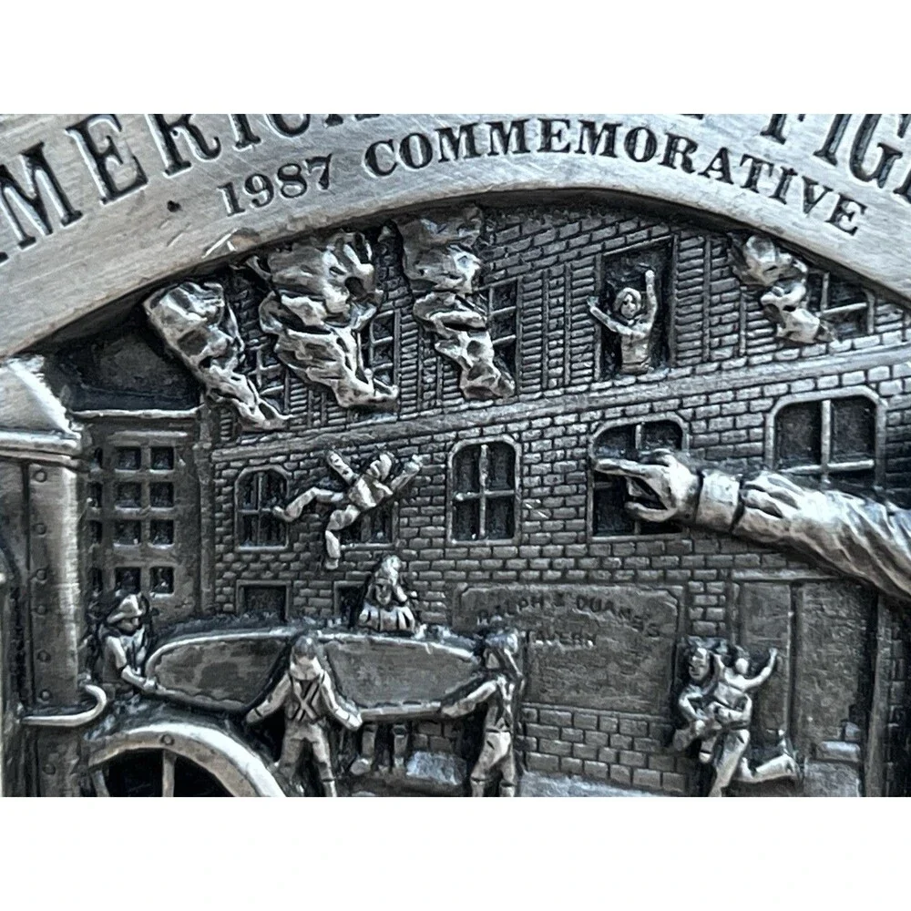 1987 Arroyo Grande American Fire Fighter Belt Buckle LE #69/5000 USA Pewter
